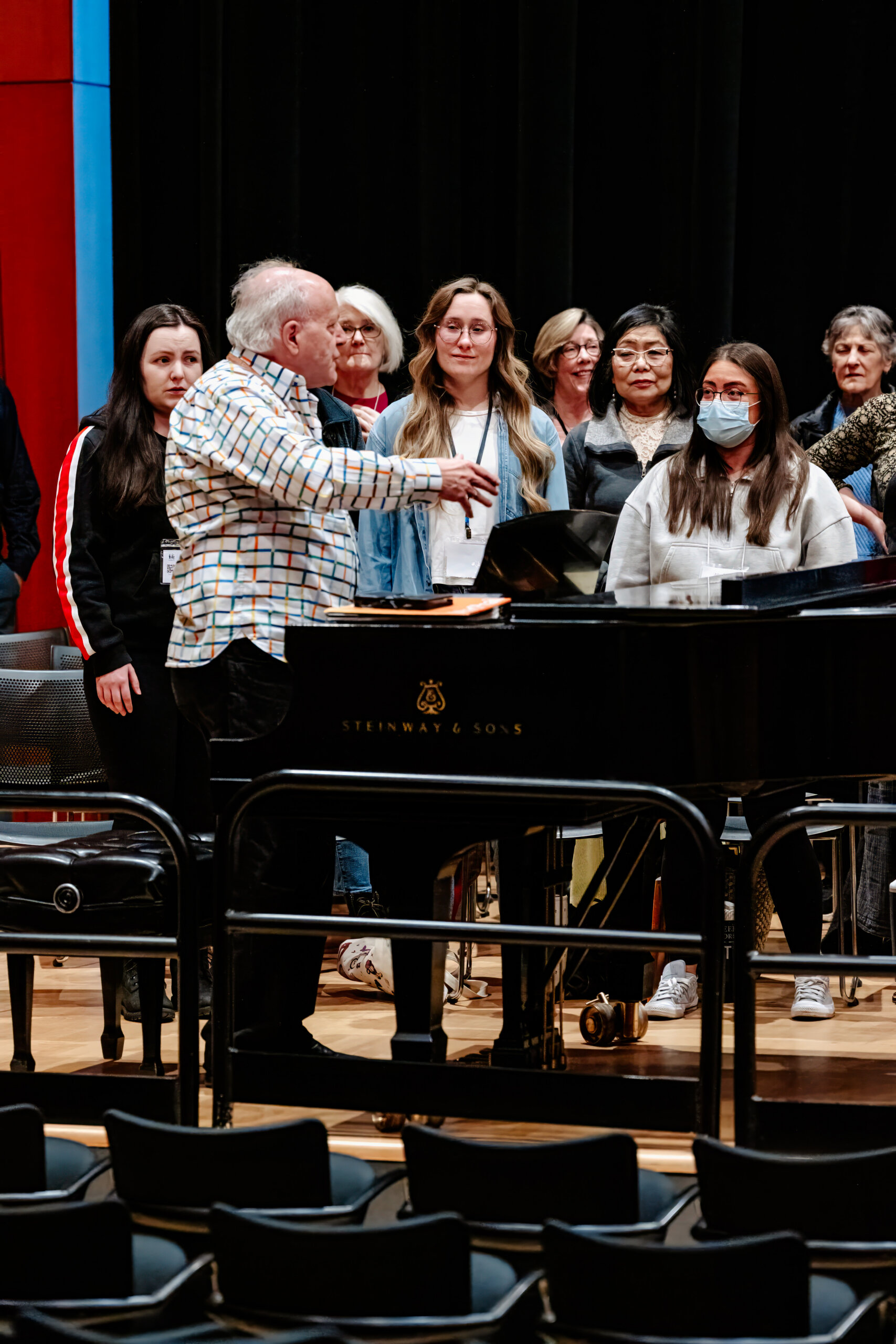 Jerry Rubino directs the MacPhail Chamber Choir in Antonello Hall
