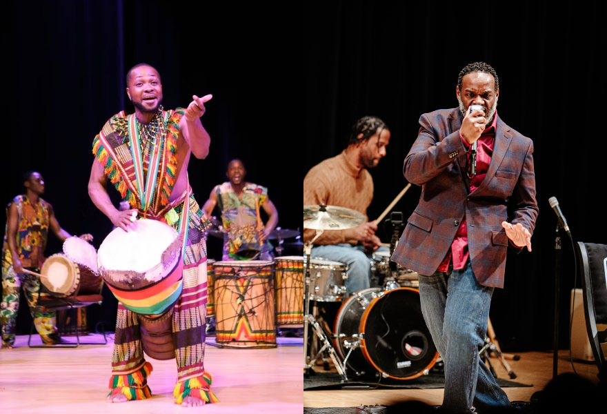 Photo of artists Duniya Drumming and Terrell X.